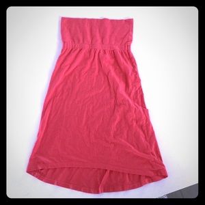 SPLENDID strapless dress in coral/fruit punch XS